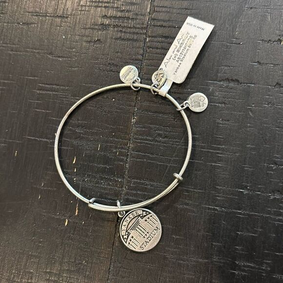 NWT Alex And Ani Yankee Stadium Baseball MLB New York Charm Bracelet Energy​​ - Picture 1 of 7
